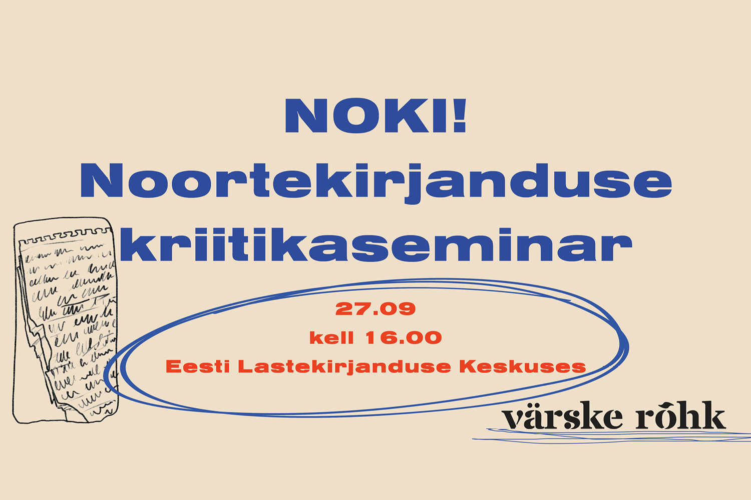 Noortekirjanduse kriitikaseminari bänner