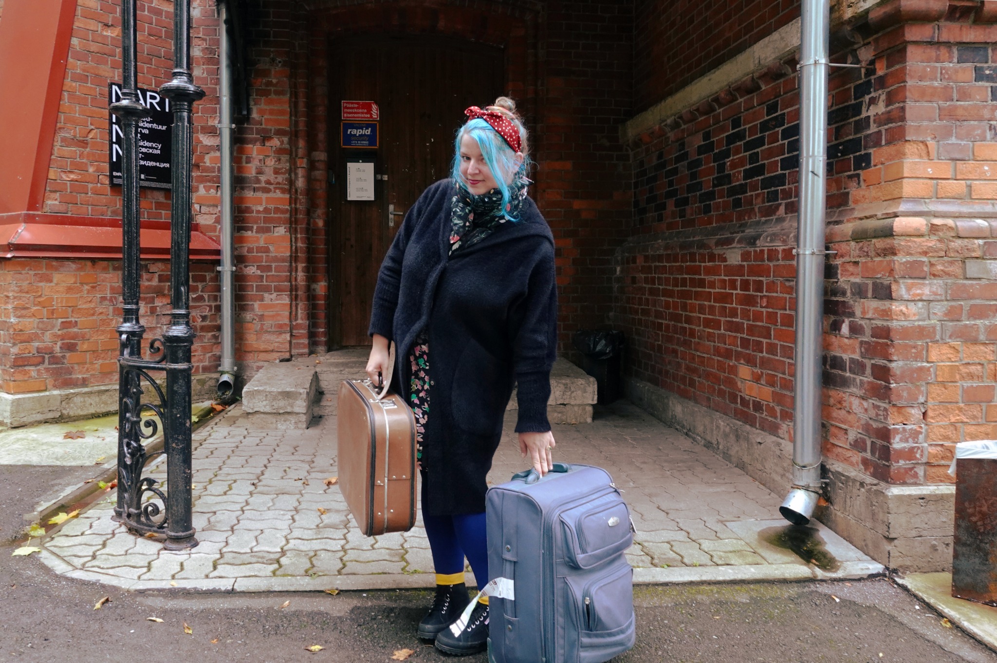 Näituse, Joostes huntidega, tööd Läti Rahvusraamatukogus