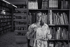 Näituse, Joostes huntidega, tööd Läti Rahvusraamatukogus